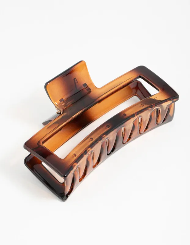 Tortoiseshell Shiny Claw Clip sold by lovisa