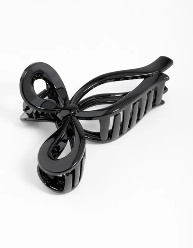 Black Bow Hair Claw Clip sold by lovisa