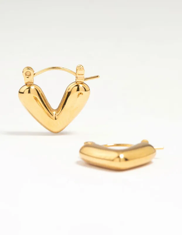 Waterproof Gold Plated Stainless Steel Bold Hoop Earrings sold by lovisa