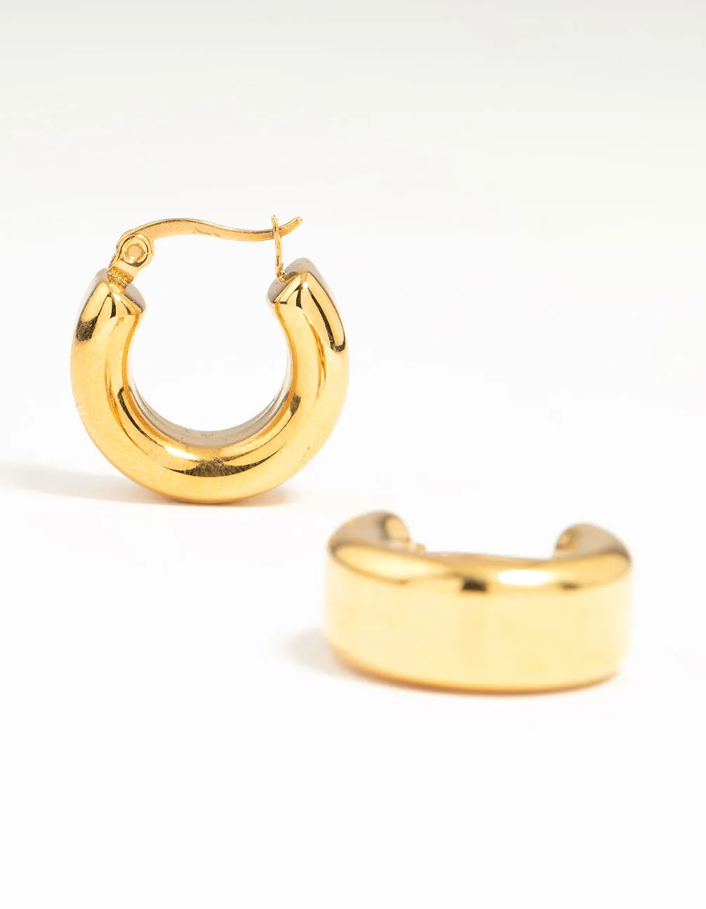 Waterproof Gold Plated Stainless Steel Mid Bubble Hoop Earrings sold by lovisa