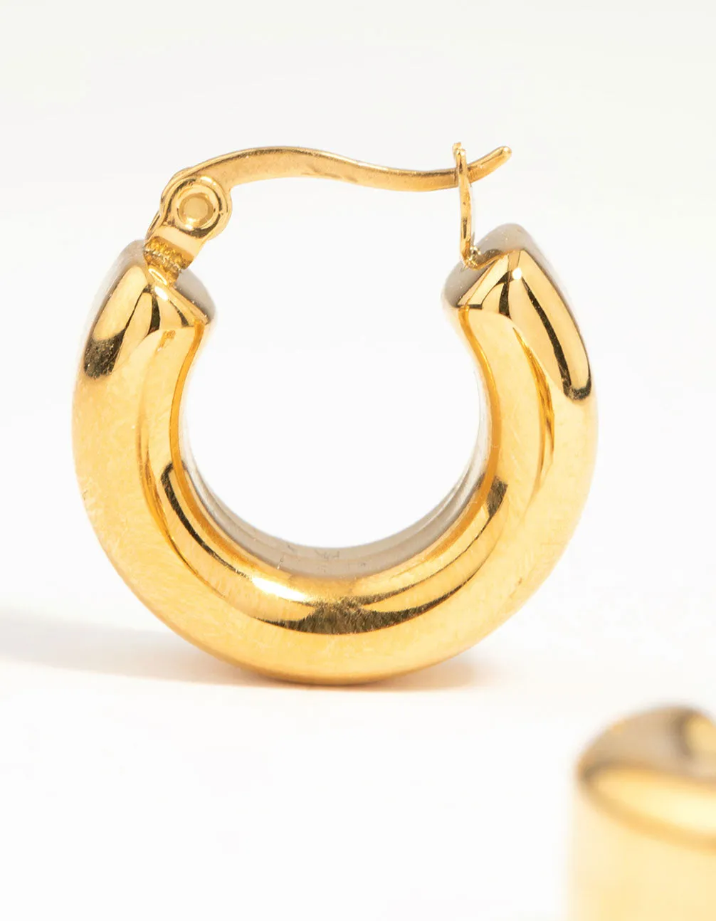 Waterproof Gold Plated Stainless Steel Mid Bubble Hoop Earrings sold by lovisa product image thumbnail 2