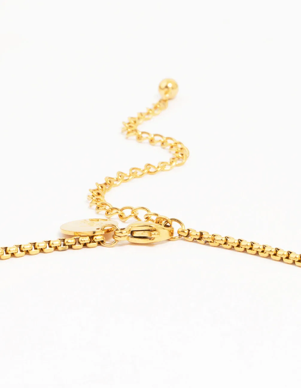 Waterproof Gold Plated Stainless Steel Cubic Zirconia Cluster Charm Necklace sold by lovisa product image thumbnail 3