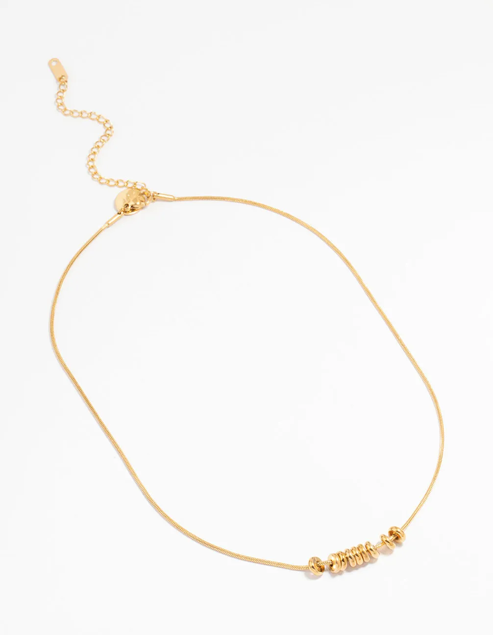 Waterproof Gold Plated Stainless Steel Rondell Necklace sold by lovisa product image thumbnail 2