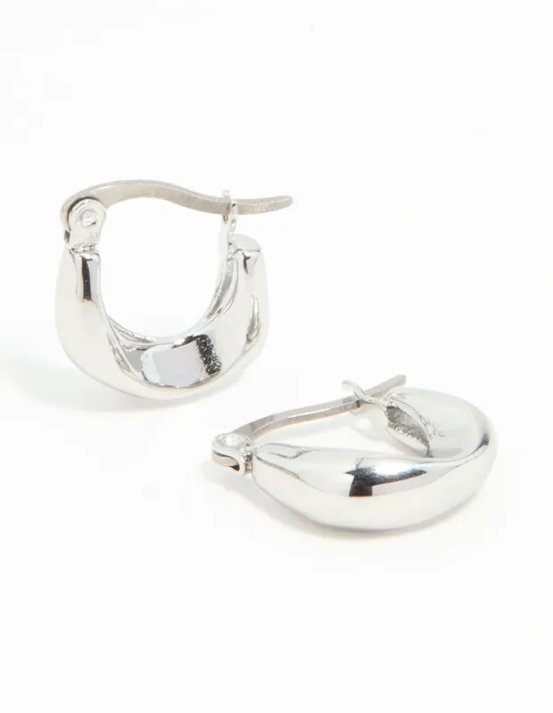 Waterproof Gold Plated Stainless Steel Organic Twisted Hoop Earrings sold by lovisa