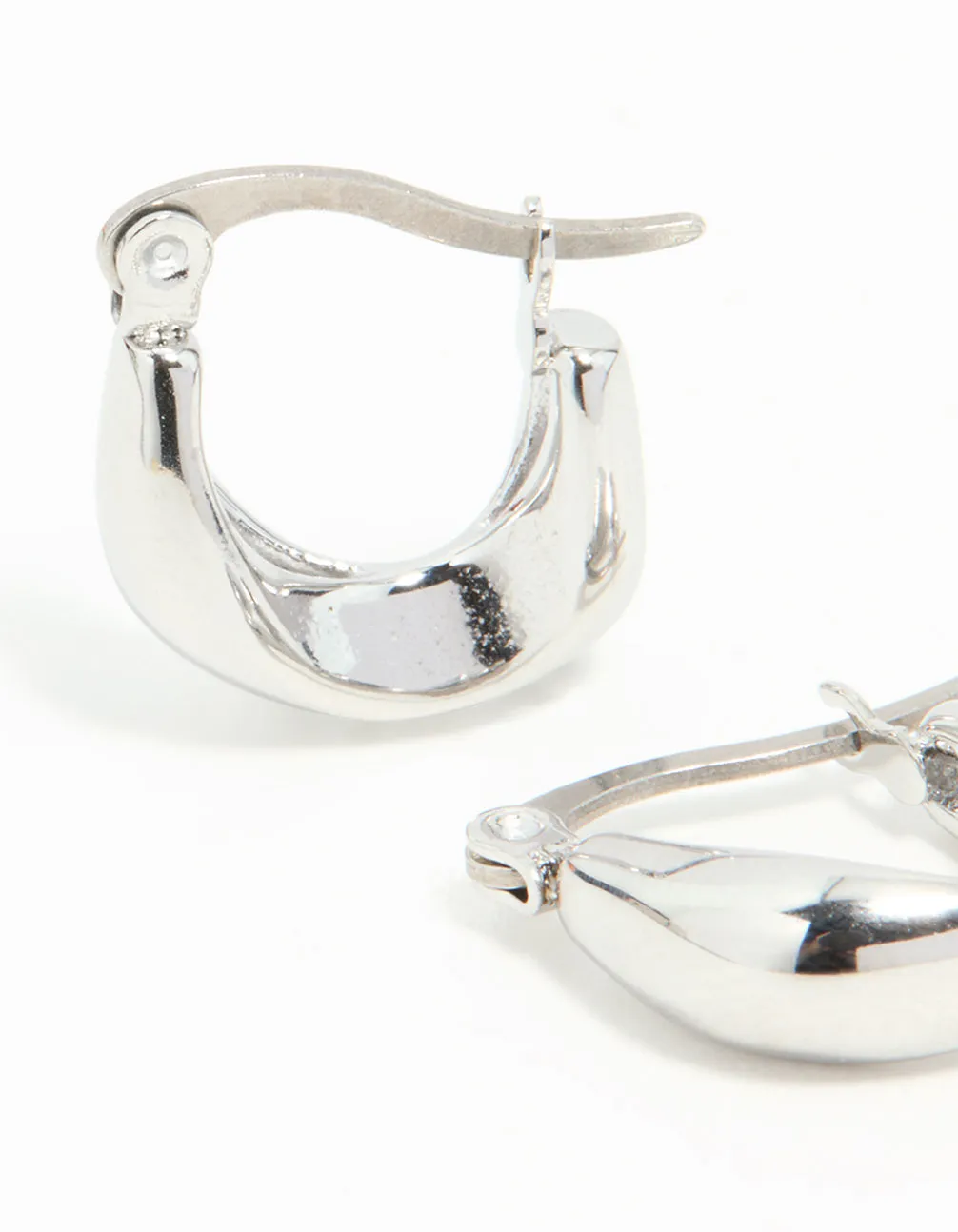 Waterproof Gold Plated Stainless Steel Organic Twisted Hoop Earrings sold by lovisa product image thumbnail 4