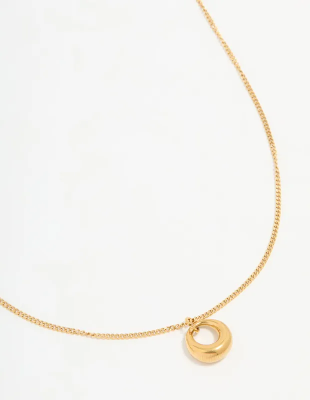 Waterproof Gold Plated Stainless Steel Bold Pendant Necklace sold by lovisa