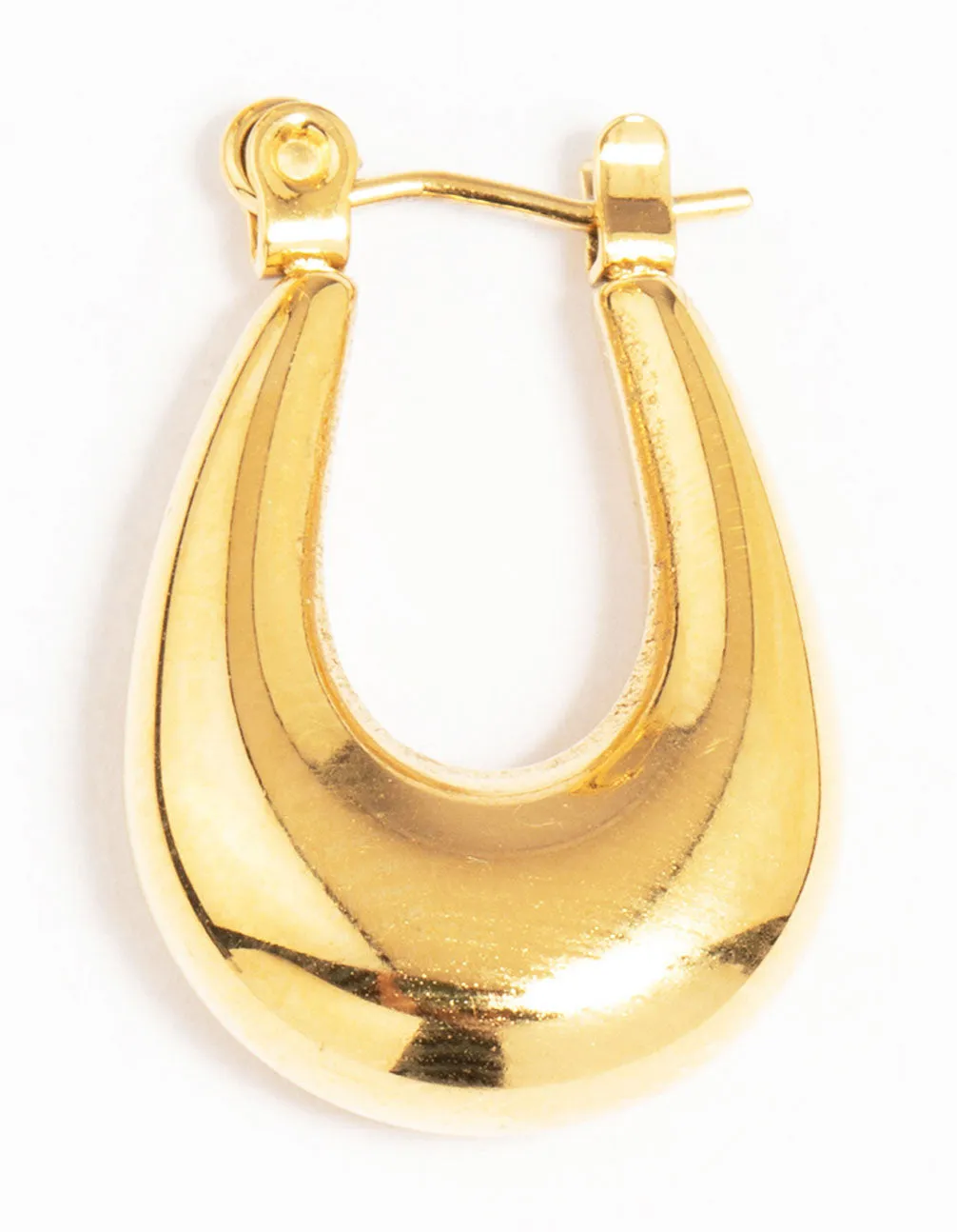 Waterproof Gold Plated Stainless Steel Half Hoop Earrings sold by lovisa product image thumbnail 3