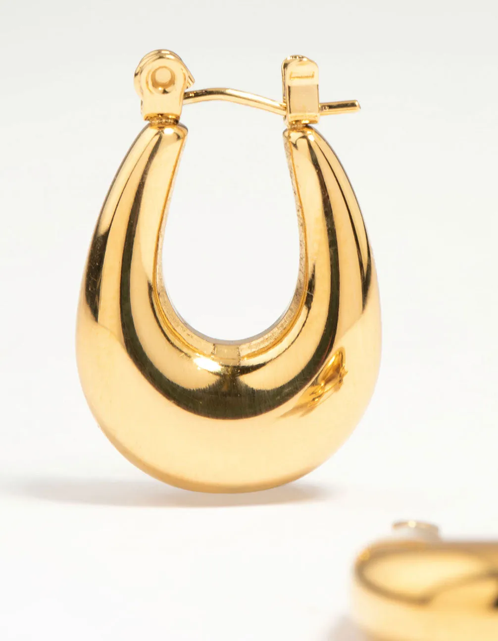 Waterproof Gold Plated Stainless Steel Half Hoop Earrings sold by lovisa product image thumbnail 2