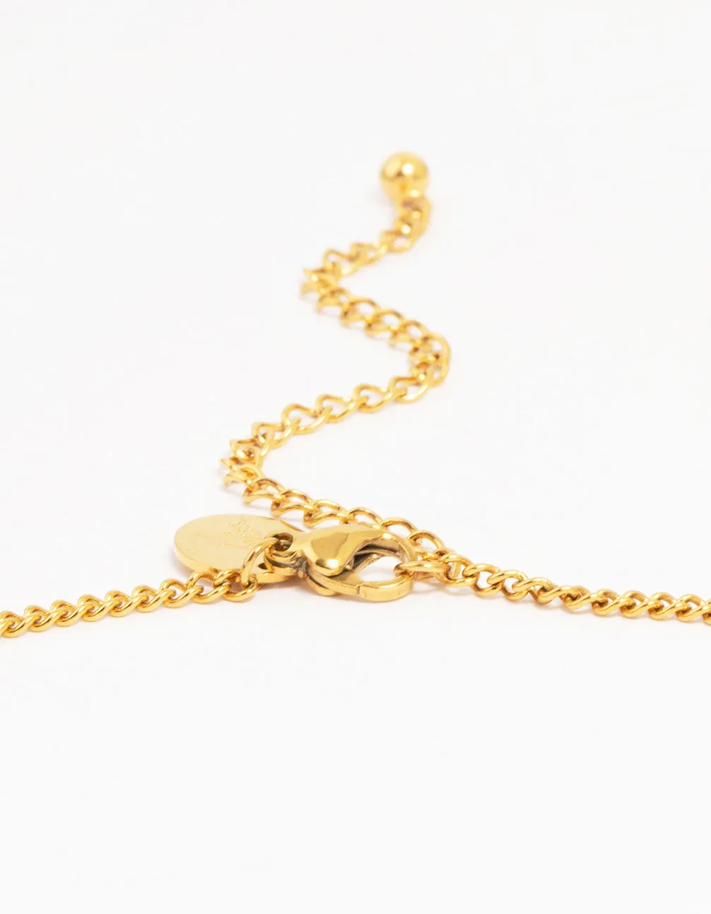 Waterproof Gold Plated Stainless Steel Cubic Zirconia Evil Eye Pendant Necklace sold by lovisa product image thumbnail 3