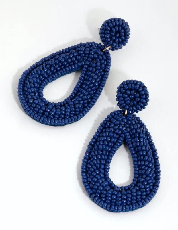 Teardrop Seed Bead Drop Earrings sold by lovisa