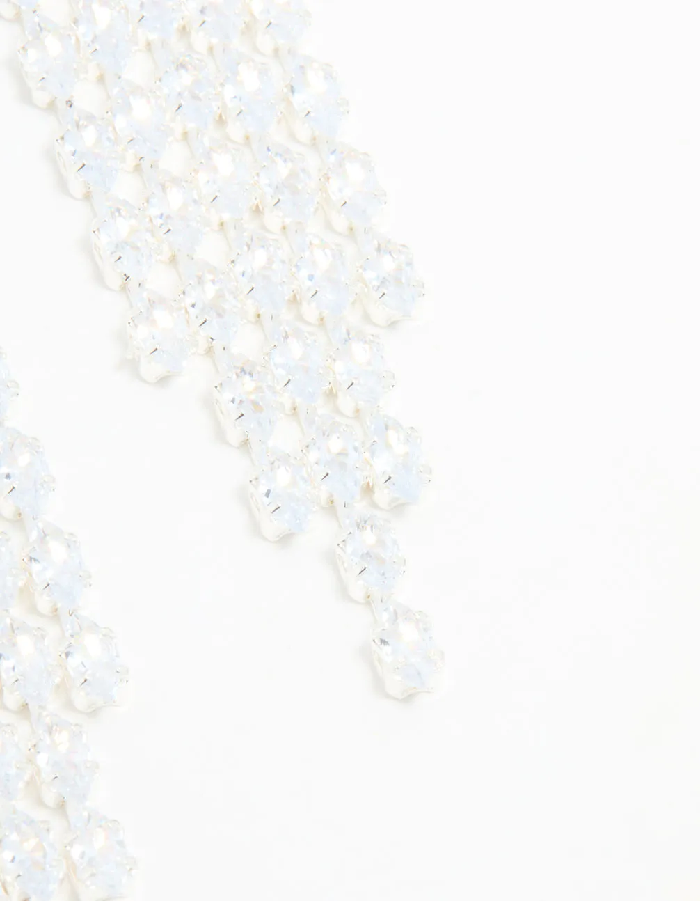 Silver Cubic Zirconia Cascading Drop Earrings sold by lovisa product image thumbnail 3