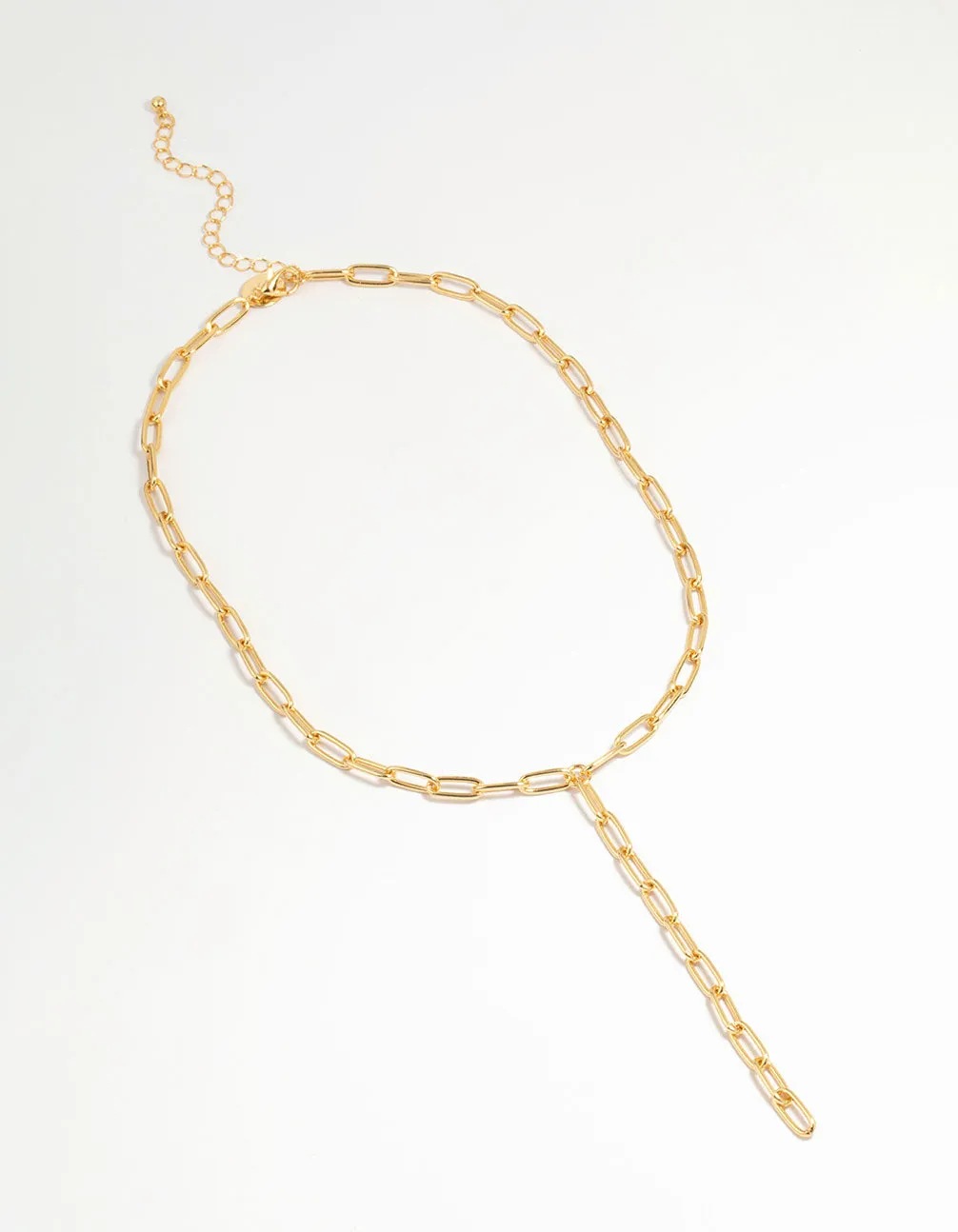 Gold Plated Paperclip Link Chain Y-Necklace sold by lovisa product image thumbnail 2