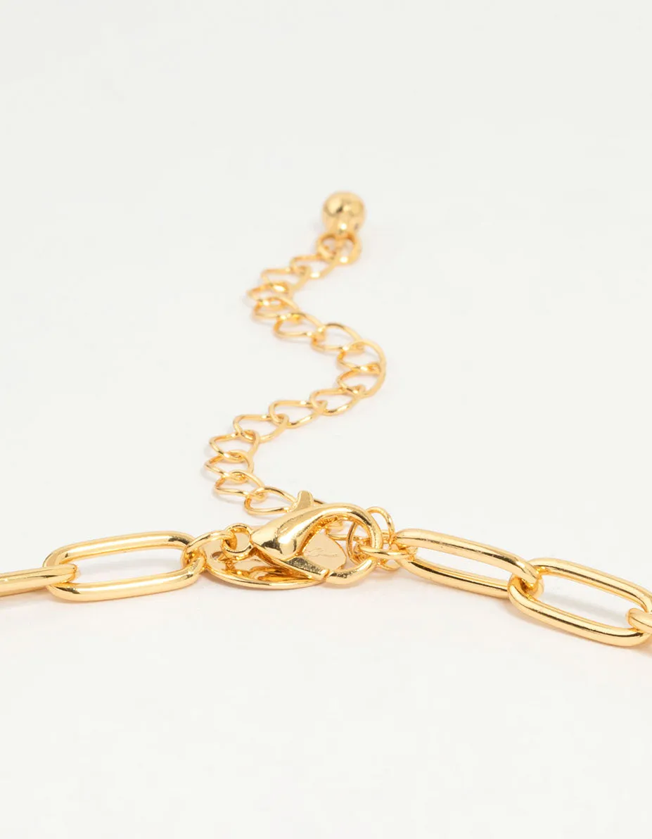 Gold Plated Paperclip Link Chain Y-Necklace sold by lovisa product image thumbnail 3