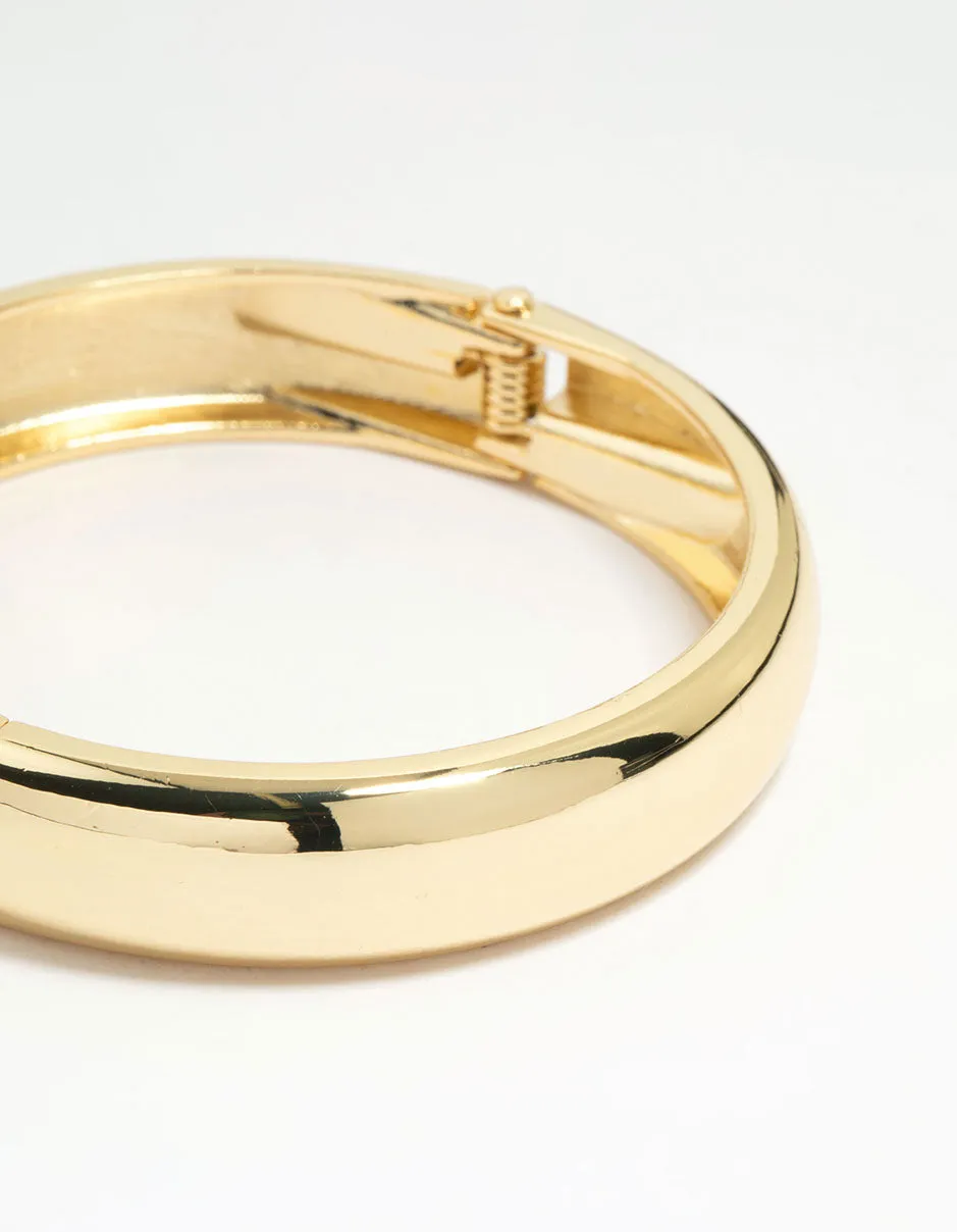 Gold Plated Smooth Hinged Bangle sold by lovisa product image thumbnail 2