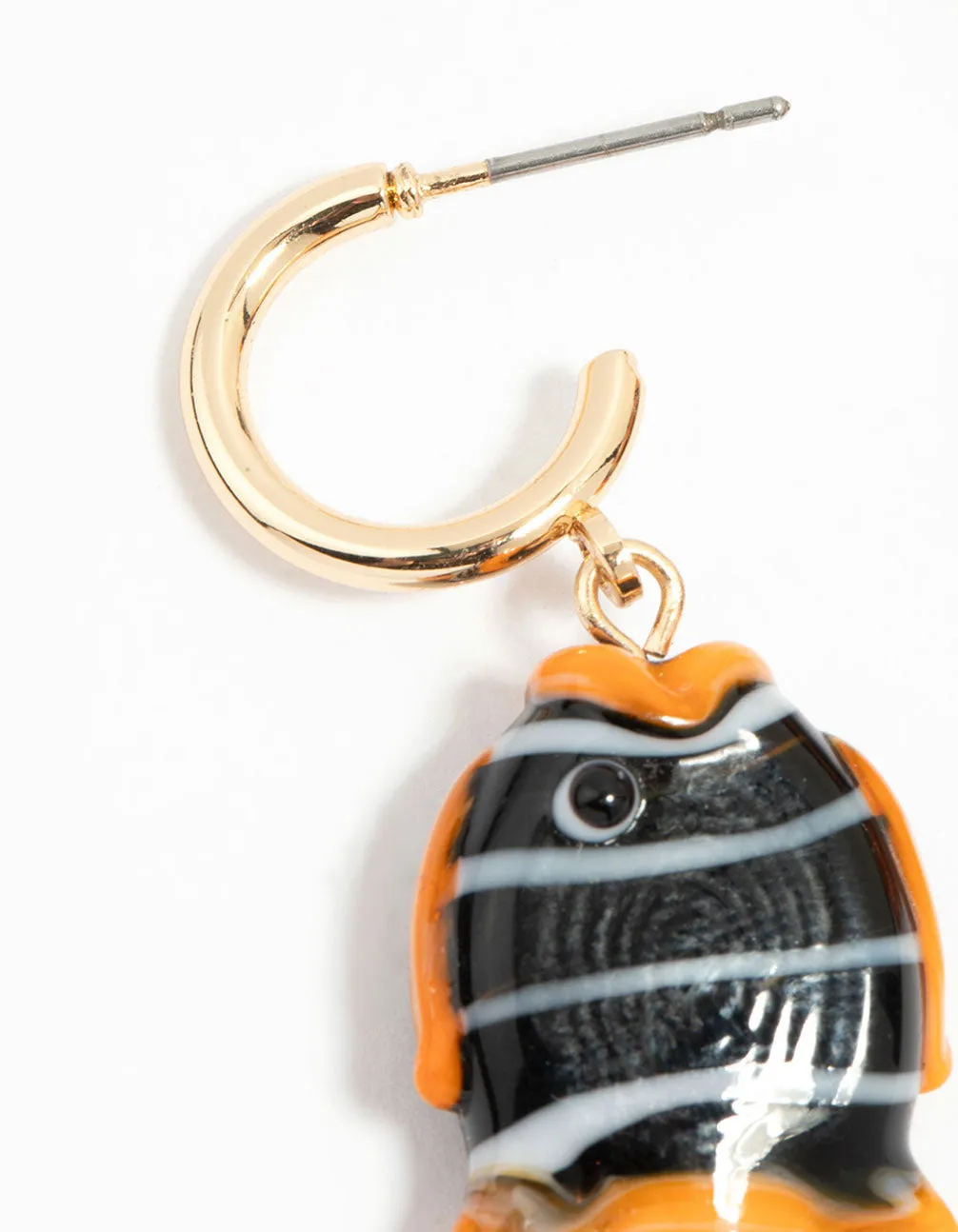 Gold Fish Charm Drop Earrings sold by lovisa product image thumbnail 2