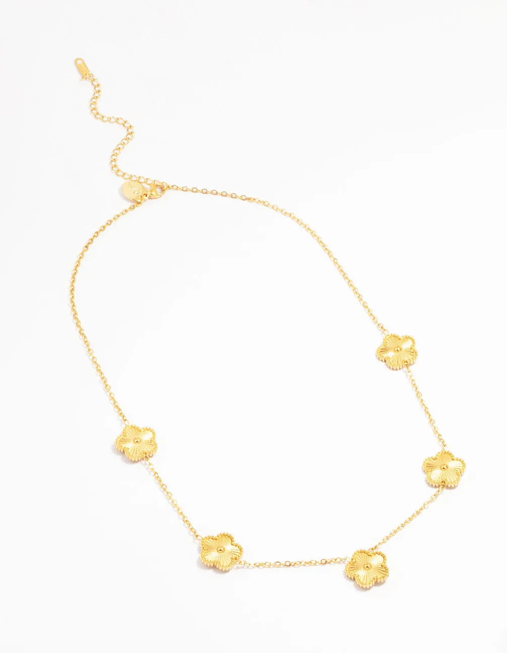 Waterproof Gold Plated Stainless Steel Flower Pendant Necklace sold by lovisa product image thumbnail 2