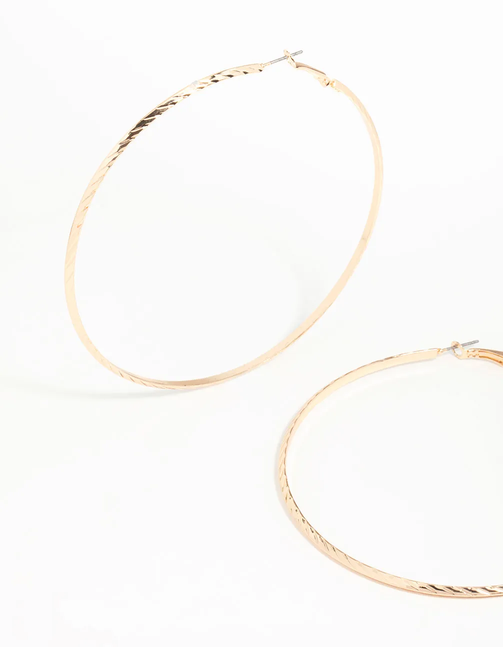 Gold Thin Hoop Large Earrings sold by lovisa product image thumbnail 2