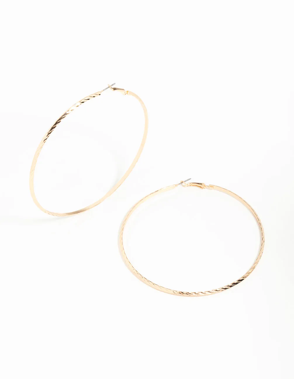 Gold Thin Hoop Large Earrings sold by lovisa