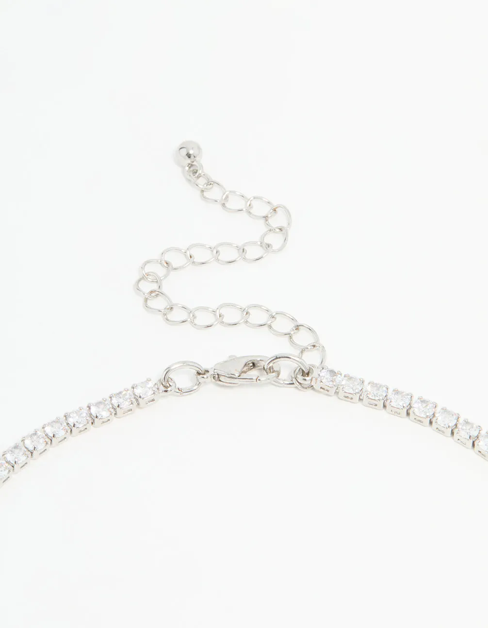 Silver Cubic Zirconia Split Y-Necklace sold by lovisa product image thumbnail 3