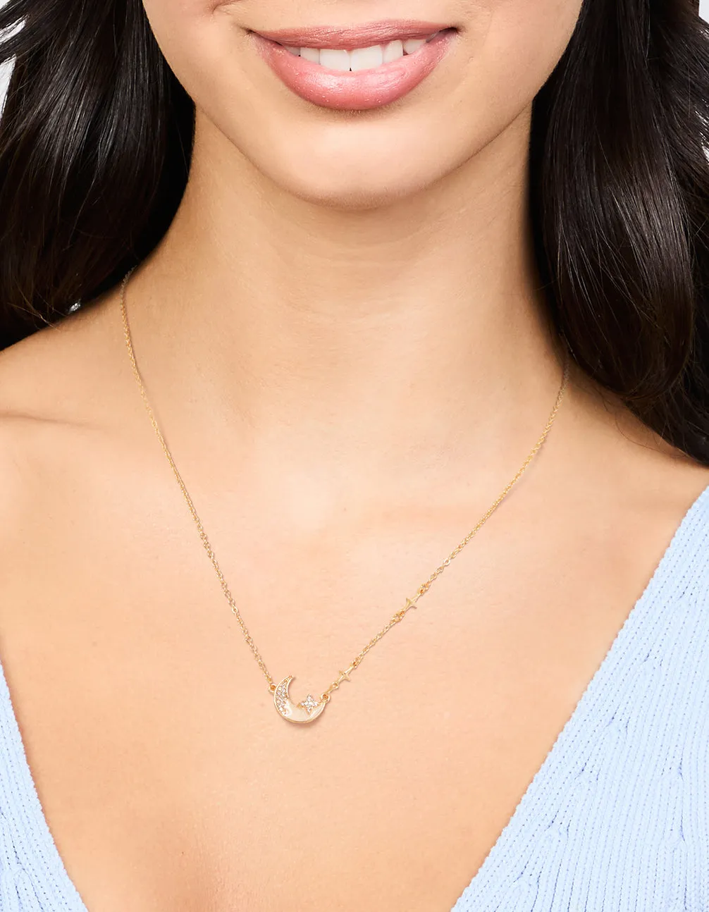 Gold Celestial Moon Pendant Necklace sold by lovisa product image thumbnail 2