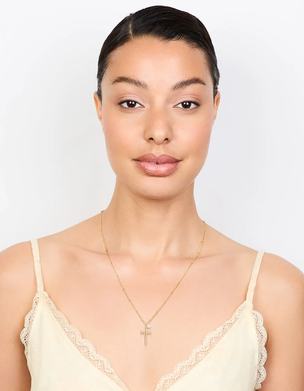 Gold Plated Cubic Zirconia Cross Pendant Necklace sold by lovisa product image thumbnail 3