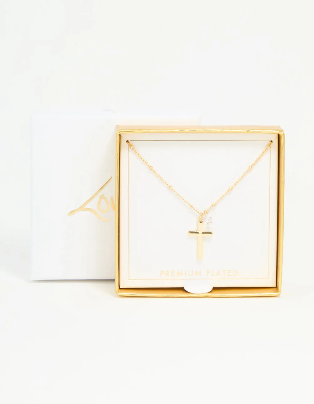 Gold Plated Cubic Zirconia Cross Pendant Necklace sold by lovisa product image thumbnail 5