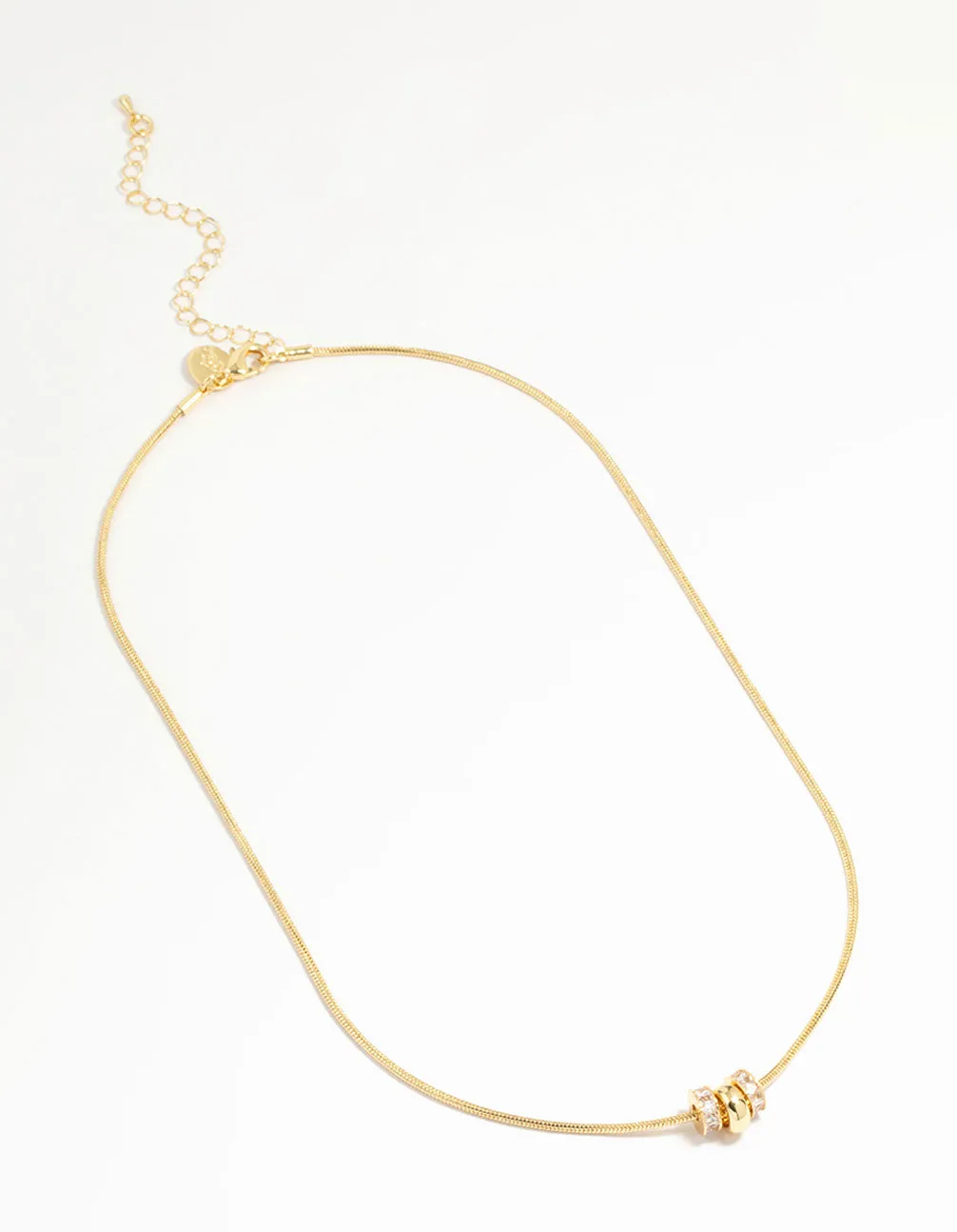 Gold Plated Rondell Pendant Necklace sold by lovisa product image thumbnail 2