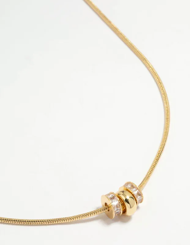 Gold Plated Rondell Pendant Necklace sold by lovisa