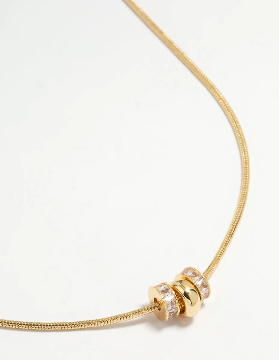 Gold Plated Rondell Pendant Necklace sold by lovisa