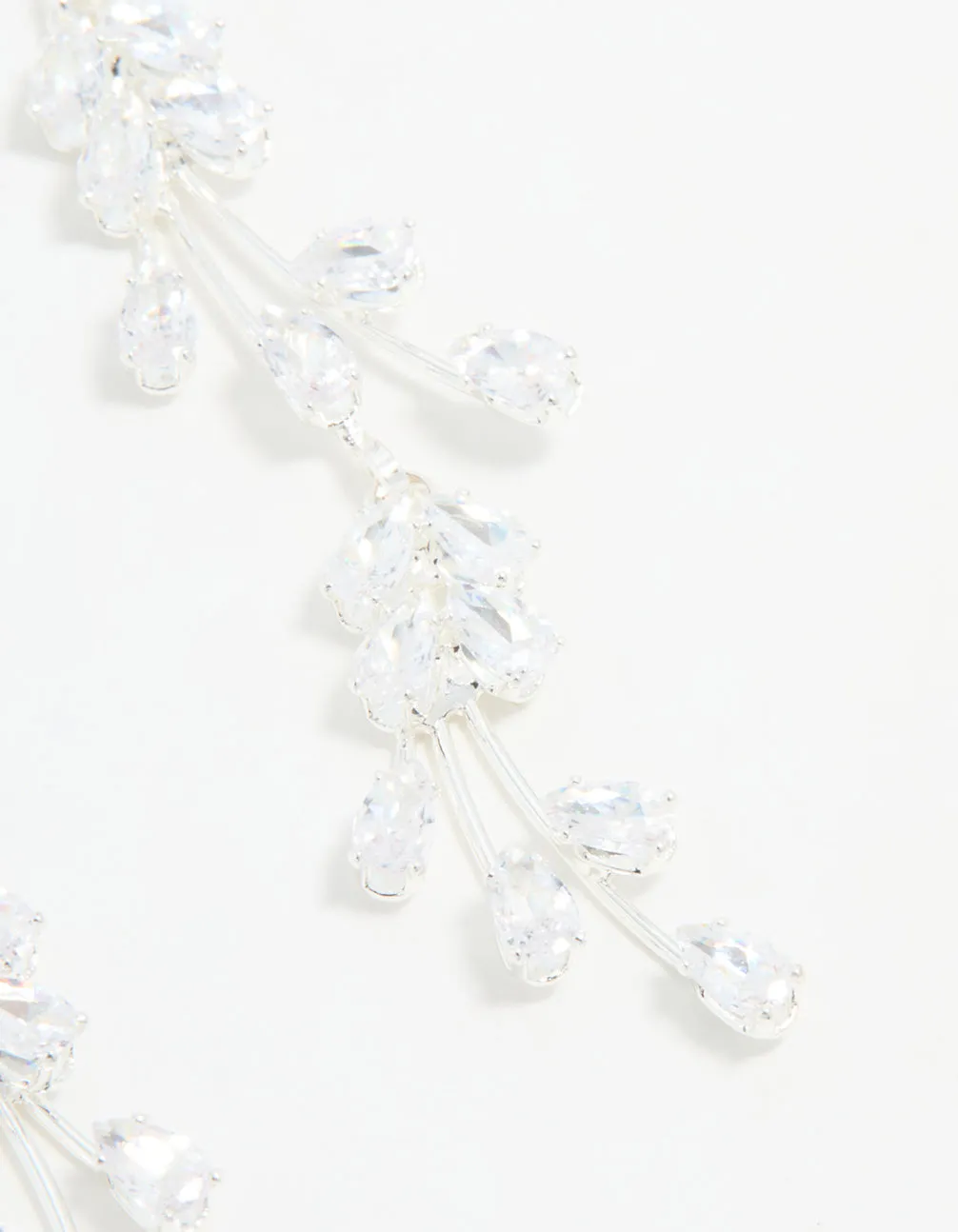 Silver Cubic Zirconia Fan-Shaped Drop Earrings sold by lovisa product image thumbnail 3