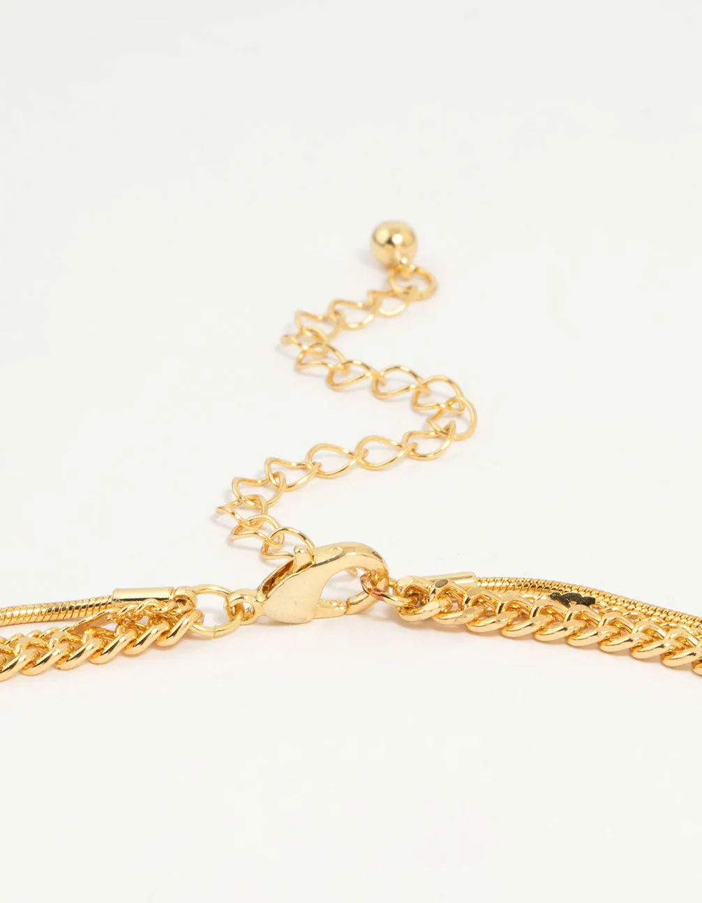 Gold Plated Cross & Chain Layered Necklace sold by lovisa product image thumbnail 3