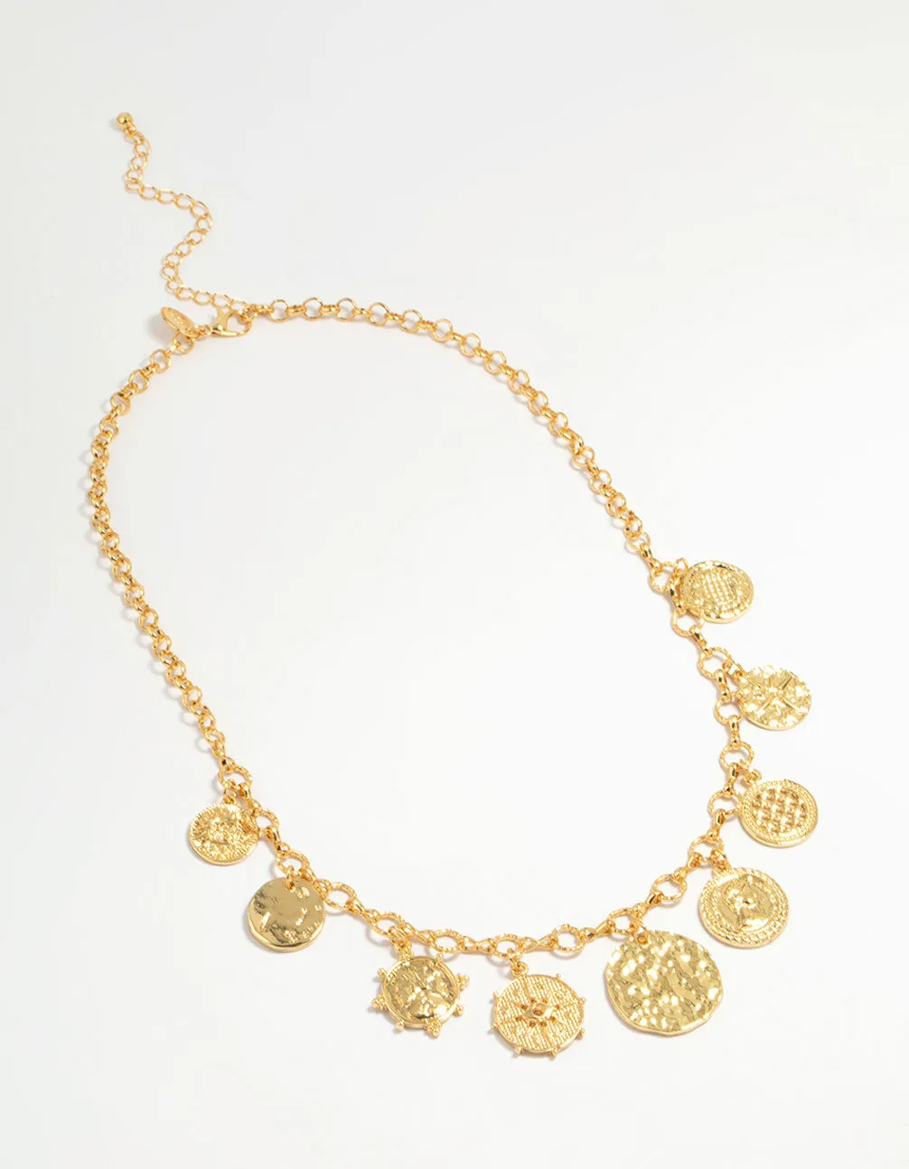 Gold Plated Coin Disc Charm Pendant Necklace sold by lovisa product image thumbnail 2