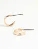 Gold Diamante Chain & Hoop Earrings 3-Pack sold by lovisa