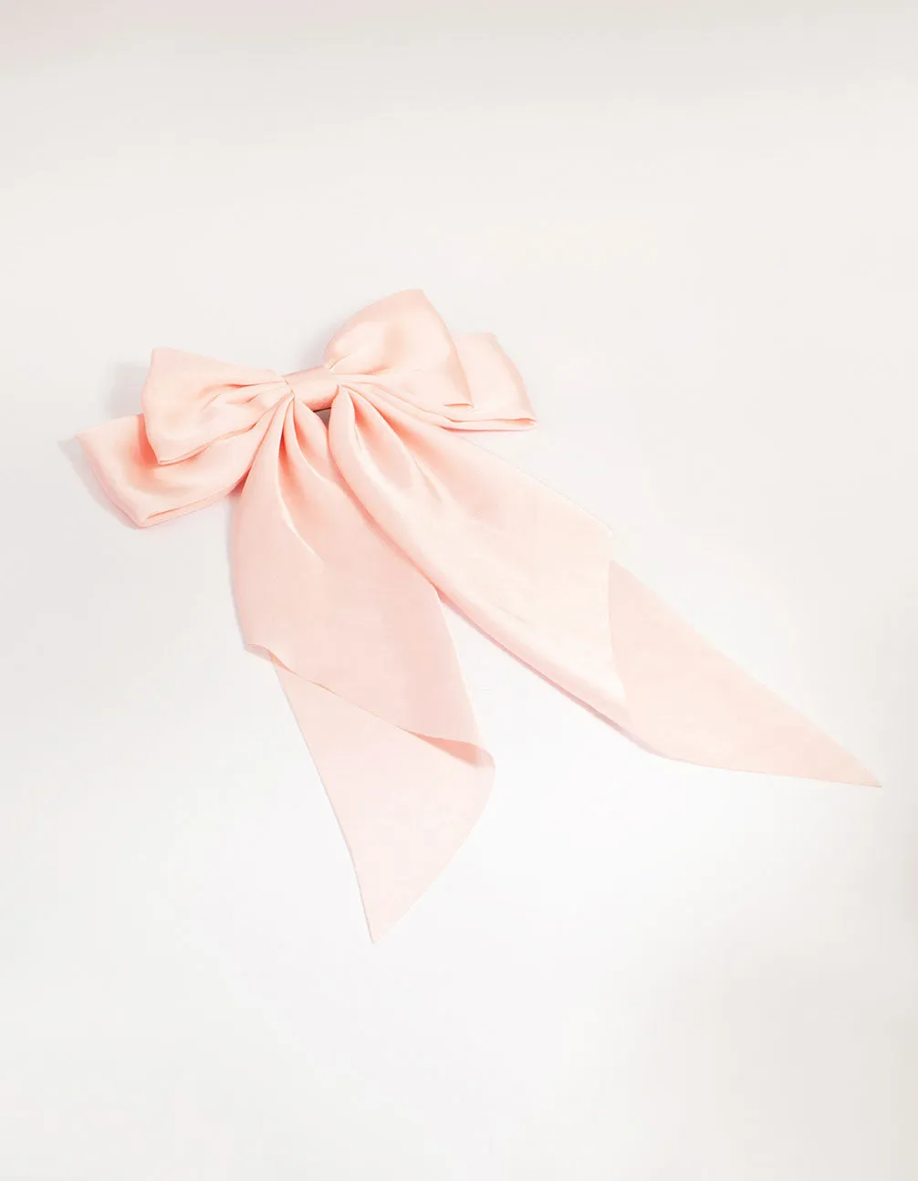 Pink Satin Fabric Bow Hair Clip sold by lovisa