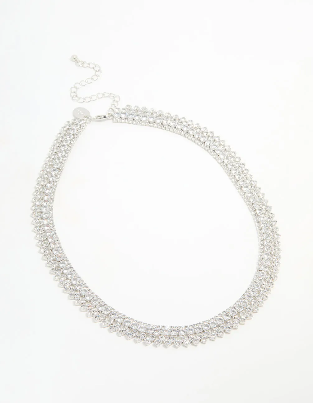 Silver Cubic Zirconia Short Layered Necklace sold by lovisa product image thumbnail 2