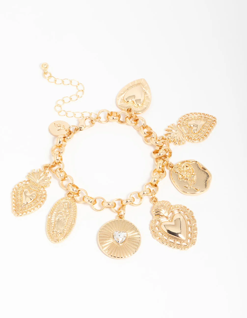 Gold Heart Charm Bracelet sold by lovisa