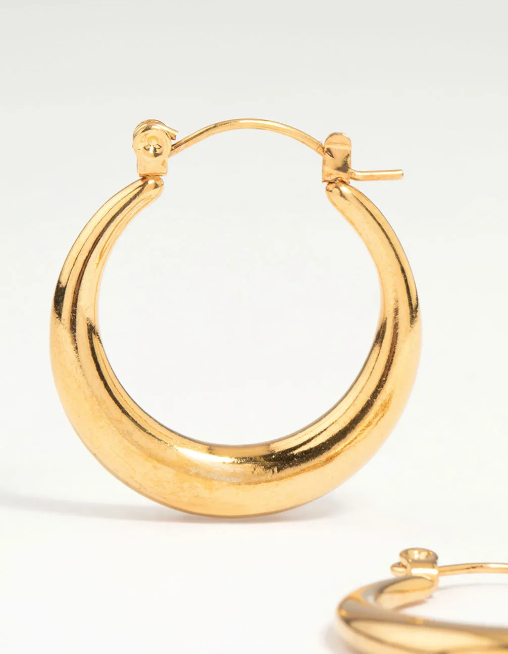Waterproof Gold Plated Stainless Steel Crescent Hoop Earrings 18 MM sold by lovisa product image thumbnail 4