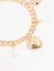 Gold Pearl Heart Charm Bracelet sold by lovisa