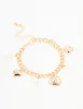Gold Pearl Heart Charm Bracelet sold by lovisa