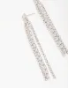 Silver Diamante Baguette Cupchain Drop Earrings sold by lovisa
