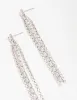 Silver Diamante Baguette Cupchain Drop Earrings sold by lovisa