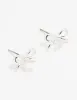 Silver Diamante Bow Stud Earrings sold by lovisa