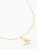 Gold Plated Cubic Zirconia Asymmetrical Butterfly Pendant Necklace sold by lovisa