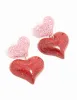 Silver Red & Pink Bubble Heart Drop Earrings sold by lovisa