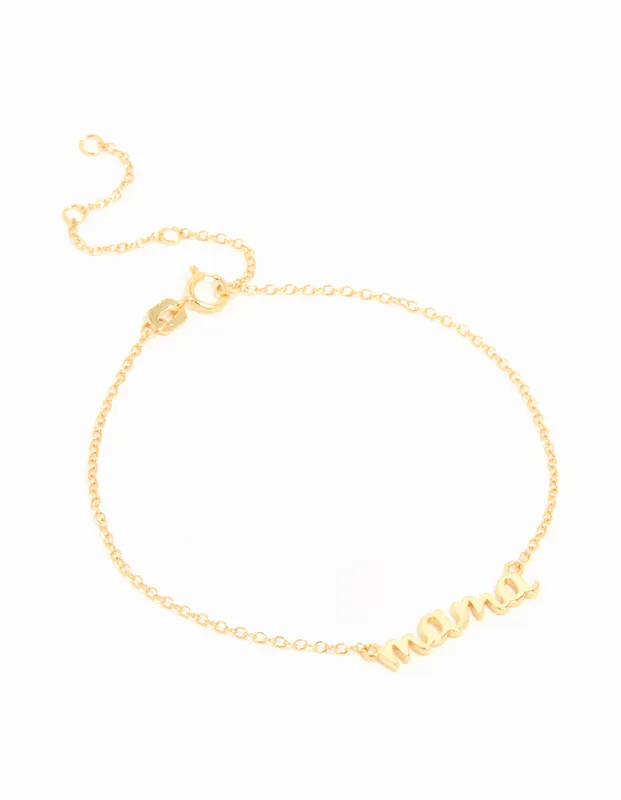 Gold Plated Sterling Silver Mama Toggle Bracelet sold by lovisa