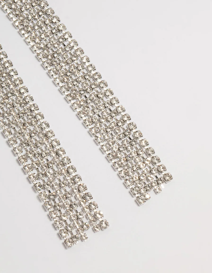 Silver Diamante Dangly Bow Hair Clip sold by lovisa product image thumbnail 3