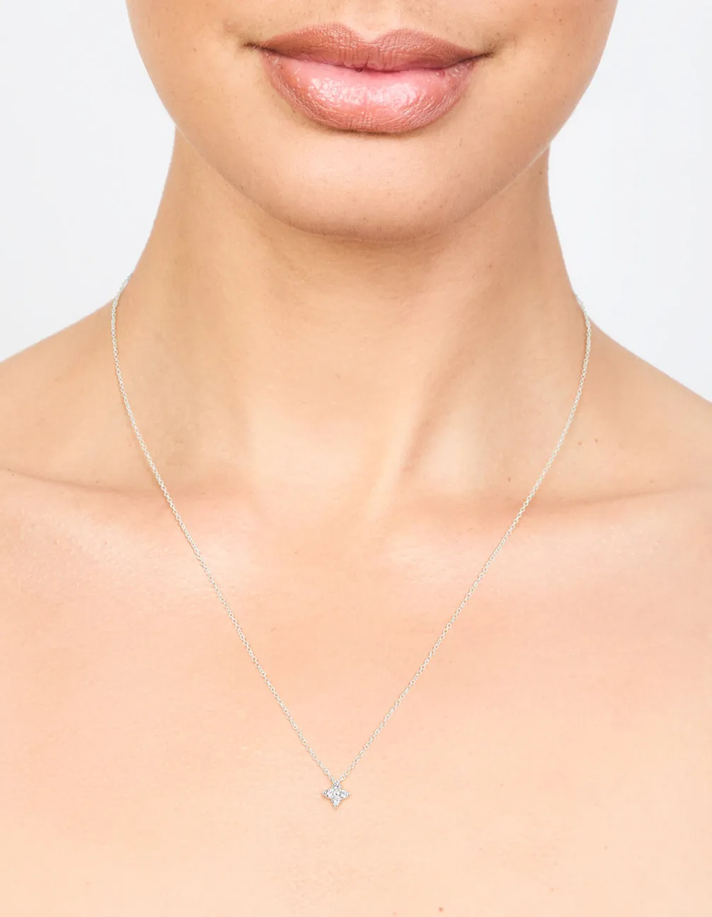 Sterling Silver Cubic Zirconia Micro Flower Pendant Necklace sold by lovisa product image thumbnail 2