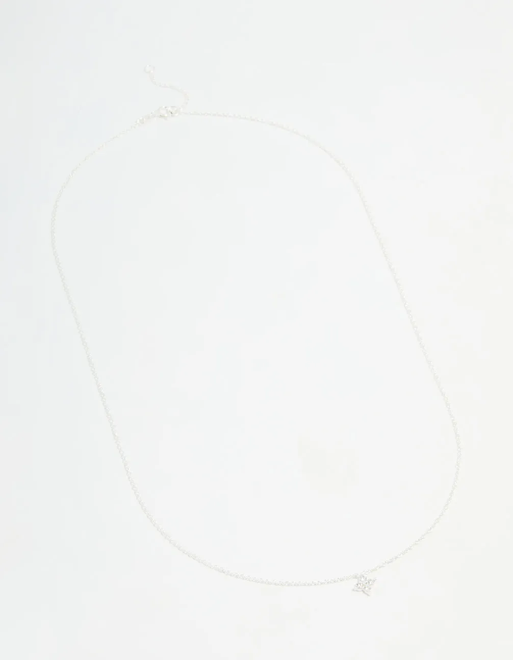 Sterling Silver Cubic Zirconia Micro Flower Pendant Necklace sold by lovisa product image thumbnail 4