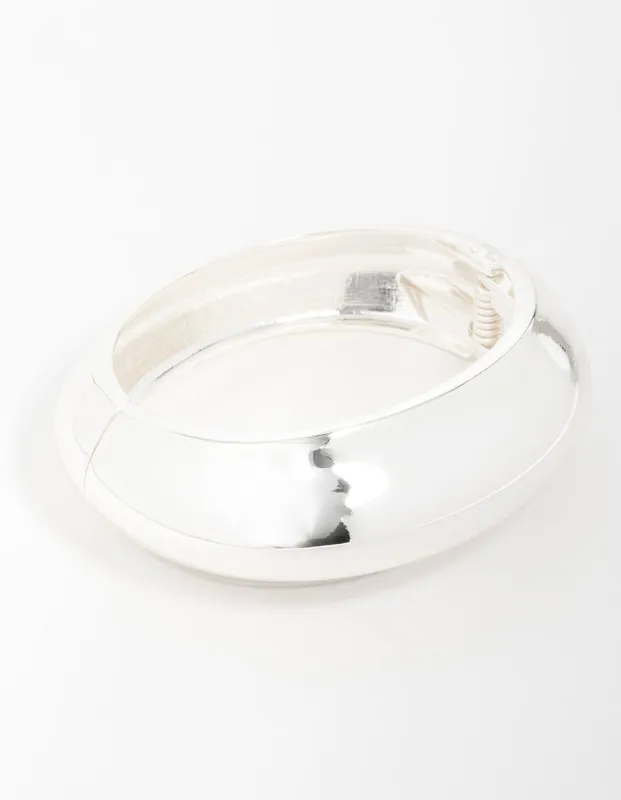 Silver Wide Wrist Cuff sold by lovisa