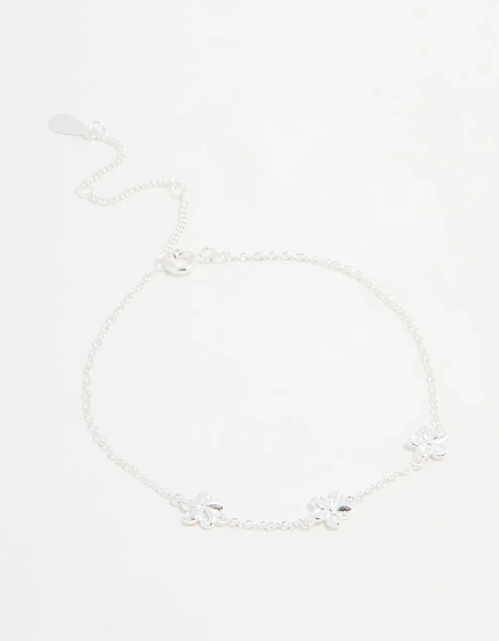 Sterling Silver Flower Trio Bracelet sold by lovisa
